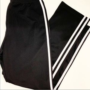 Athletic Works Black & White Side Stripe Pants